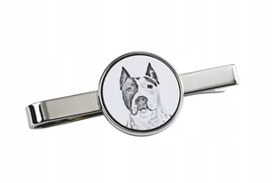 Amerykański Staffordshire terrier, Amstaff, Amstaf - spinka do krawata z ps - Spinki do mankietów i krawatów - miniaturka - grafika 1