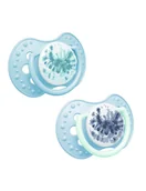 Smoczki uspokajające - Lovi Smoczek silikonowy dynamiczny 3-6m Tie Dye blue - miniaturka - grafika 1