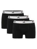 Majtki męskie - adidas Performance Bokserki pakowane po 3szt. Mężczyźni Bawełna czarny jednolity, S - miniaturka - grafika 1