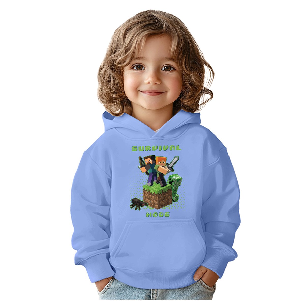 BLUZA DZIECIĘCA MINECRAFT 122-128 CHŁOPIĘCA DZIEWCZĘCA PREZENT