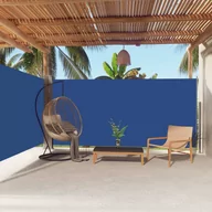 Pawilony ogrodowe - vidaXL Zwijana markiza boczna na taras, niebieska, 180 x 600 cm vidaXL - miniaturka - grafika 1