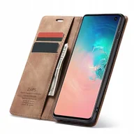 Etui i futerały do telefonów - Spacecase Etui Wallet Galaxy S10e kawowy - miniaturka - grafika 1