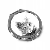 Lusterka do makijażu - Kot kartuski Lusterko kieszonkowe składane - miniaturka - grafika 1