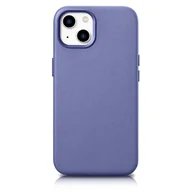 Etui i futerały do telefonów - iCarer Case Leather pokrowiec etui z naturalnej skóry do iPhone 14 jasnofioletowy (WMI14220705-LP) (kompatybilne z MagSafe) - miniaturka - grafika 1