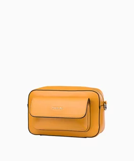 Torebki damskie - PUCCINI Pomarańczowa torebka typu listonoszka z kieszenią na zatrzask - grafika 1