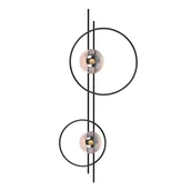 Lampy ścienne - Kinkiet dwoma okręgami i kloszami o średnicy 14cm K-5347 z serii CORSA - miniaturka - grafika 1