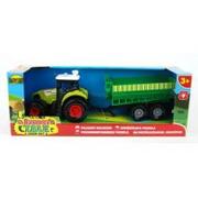 Samochody i pojazdy dla dzieci - Traktor z przyczepą w pudełku (dźwięki) 030454 Dromader - miniaturka - grafika 1
