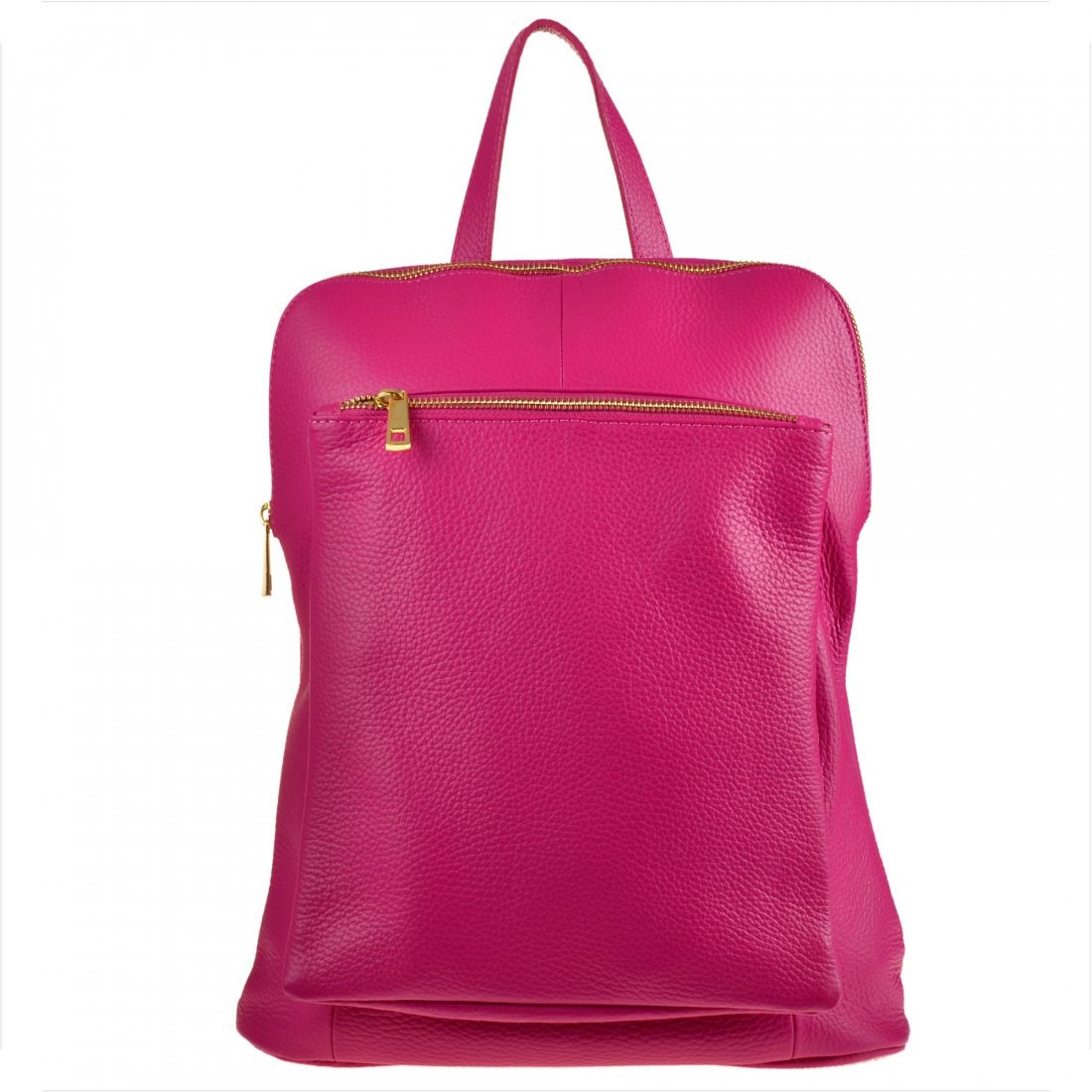 Plecak skórzany A4 lekki fuksja