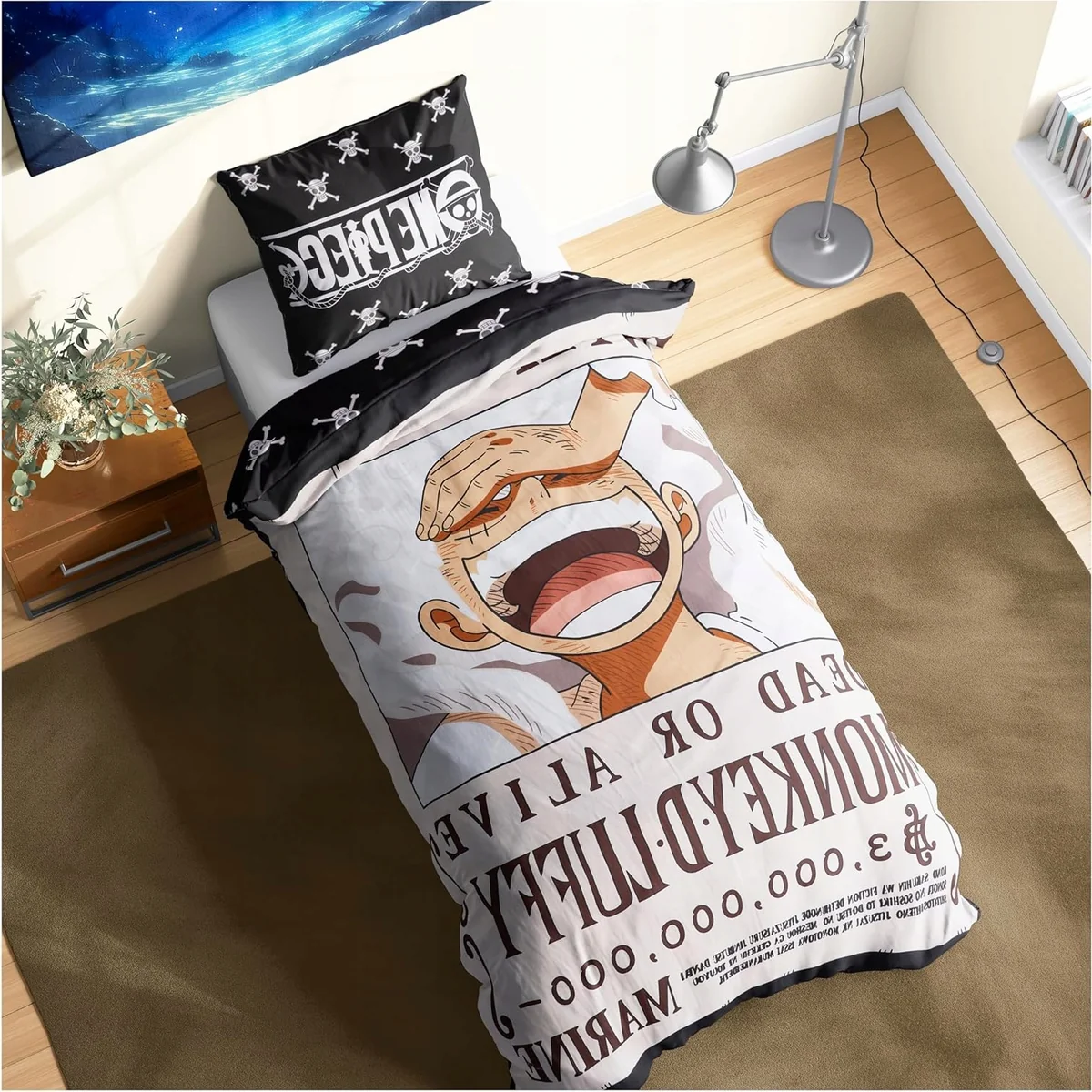 ONE PIECE POŚCIEL DZIECIĘCA DWUSTRONNA 140X200 PREZENT ANIME PIECE POŚCIEL
