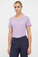 Koszulki sportowe damskie - Icebreaker t-shirt sportowy Tech Lite II kolor fioletowy - miniaturka - grafika 1