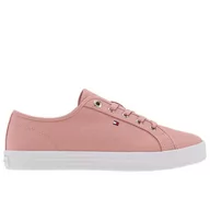 Buty sportowe damskie - Buty Tommy Hilfiger Essential Vulcanized Sneaker FW0FW07119-TQS - różowe - miniaturka - grafika 1