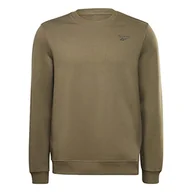 Bluzy męskie - Reebok Męska bluza z logo lewej klatki piersiowej, zieleń wojskowa/zieleń wojskowa, S, Zielony wojskowy/zielony wojskowy, S - miniaturka - grafika 1
