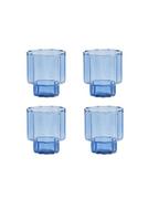 Szklanki - Komplet niebieskich szklanek &klevering - zestaw 4 sztuk - miniaturka - grafika 1