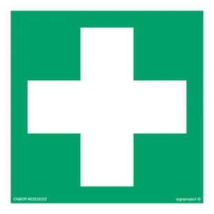 AE003 PIERWSZA POMOC MEDYCZNA, TS - PŁYTA TD FOTOLUMINESCENCYJNA; (500X500MM) - Systemy ekspozycyjne i znaki informacyjne - miniaturka - grafika 1