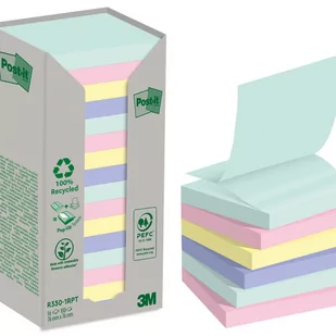 Karteczki samoprzylepne Post-it ekologiczne NATURE 76x76mm 16szt. 3M-4054596926738 - Etykiety samoprzylepne i bloki etykiet - miniaturka - grafika 1
