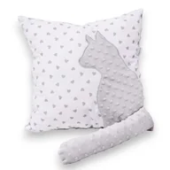 Kołdry i poduszki dla dzieci - Poduszka kotek z ogonem poduszka kot 3D serduszka - miniaturka - grafika 1