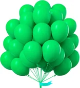 Baby shower i roczek - Balony Zielone Urodzinowe Na Roczek Chrzest Urodziny 10 Cali 50 Szt - miniaturka - grafika 1