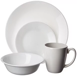Corelle Zestaw naczyń corelle zimę Frost White ze szkła vitrelle dla 4 osób 16-częściowy, telewizyjny i odporność na pękanie, biały 1092896 - Pozostałe akcesoria kuchenne - miniaturka - grafika 1