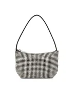 Torebki damskie - Mała torebka do ręki ze srebrnymi cyrkoniami - miniaturka - grafika 1