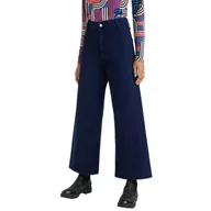 Spodnie damskie - Spodnie damskie Desigual Template 3 kuloty granatowe-S - miniaturka - grafika 1