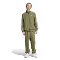 Dresy męskie - Męski Dres ADIDAS M 3S WV TT TS IY6655 – Oliwkowy - miniaturka - grafika 1