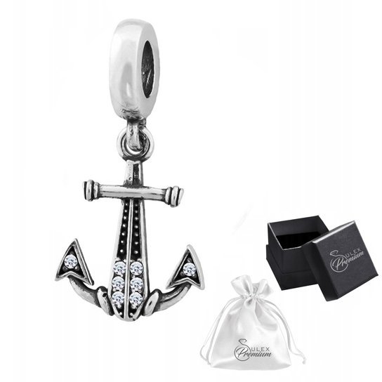 Charms srebro pr. 925 Cyrkonia KOTWICA