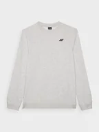Bluzy sportowe męskie - Męska bluza dresowa nierozpinana bez kaptura 4F 4FWMM00TSWSM1767 - szara - miniaturka - grafika 1