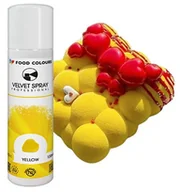 Dodatki do ciast w proszku - Barwnik spożywczy jadalny żółty zamsz w spray ozdoby na tort 100ml - miniaturka - grafika 1