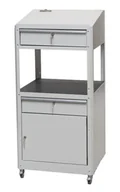 Szafy i regały magazynowe - Pulpit warsztatowy na kołach z szafką i szufladą, kolor szary (wymiary: 597x1225x527 mm) 00881999 - miniaturka - grafika 1