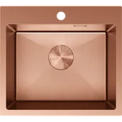 Zlewozmywaki - Mexen Solix zlewozmywak stalowy 1-komorowy 500 x 450 mm, miedź HC - 6402501000-65HC - miniaturka - grafika 1