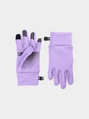 Rękawiczki dla dzieci - 4F Rękawiczki dzianinowe Touch Screen dziecięce - fioletowe S/M - miniaturka - grafika 1