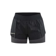 Spodenki damskie - Damskie Spodenki CRAFT CTM DISTANCE 2IN1 SHORTS W 1910424-999985 – Czarny - miniaturka - grafika 1