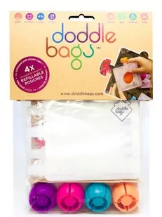 DoddleBags, Saszetki wielorazowe, 4 szt. - Zestawy naczyń dla dzieci - miniaturka - grafika 1