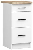Szafki kuchenne - Biała dolna szafka kuchenna z szufladami 40 cm L7-B00 - miniaturka - grafika 1