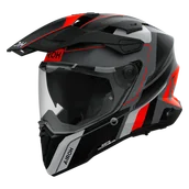 Kaski motocyklowe - Kask Adventure Airoh Commander 2 Carbon Pomarańczowy MatowyM - miniaturka - grafika 1