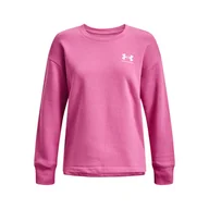 Bluzy damskie - Damska Bluza UNDER ARMOUR RIVAL FLEECE OVERSIZE CREW 1369423-659 – Różowy - miniaturka - grafika 1