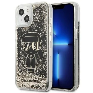 Karl Lagerfeld KLHCP13MLGGKBK iPhone 13 6,1" czarny/black hardcase Liquid Glitter Gatsby hurtel-95221-0 - Etui i futerały do telefonów - miniaturka - grafika 1