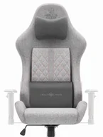 Fotele gamingowe - Fotel gamingowy Hell's Chair HC- 1006 Grey Szary Różowy Biały Tkanina - miniaturka - grafika 1