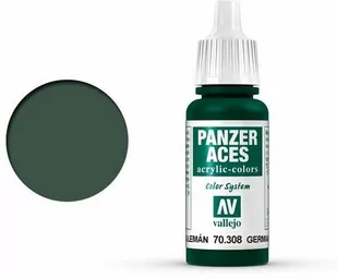 Farba Akrylowa Vallejo Panzer Aces German Green Tail Light 70.308 - Akcesoria i części modelarskie - miniaturka - grafika 1