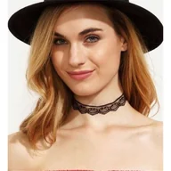 Naszyjniki - NASZYJNIK BIAŁY CHOKER AŻUROWY - miniaturka - grafika 1