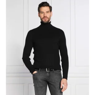 HUGO Golf Smaxo | Slim Fit | z dodatkiem wełny - Swetry męskie - miniaturka - grafika 1
