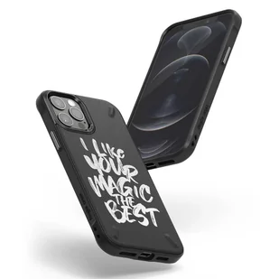 Ringke Onyx Design wytrzymałe etui pokrowiec iPhone 12 Pro Max czarny (Paint) (OXAP0046) - Etui i futerały do telefonów - miniaturka - grafika 7