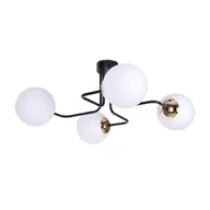 Lampy sufitowe - Kaja Oświetlenie Lampa sufitowa ze złotym zdobieniem i kloszami K-4705 KARI K-4705 - miniaturka - grafika 1