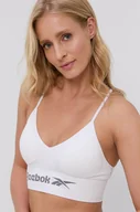 Bielizna sportowa damska - Reebok Biustonosz sportowy C9498 kolor biały melanż - miniaturka - grafika 1