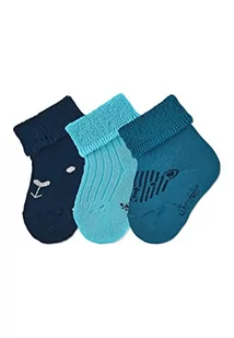 Sterntaler Baby-Söckchen 3er-Pack skarpety Bär, granatowe, normalny chłopiec, granatowy, rozmiar uniwersalny - Skarpetki damskie - miniaturka - grafika 1