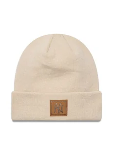 New Era Czapka Team Patch Cuff Bea 60565198 Beżowy - Czapki damskie - miniaturka - grafika 1