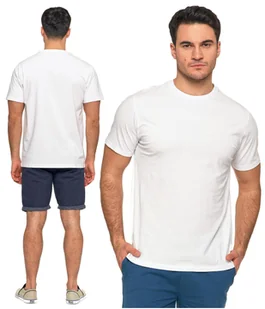 T-Shirt Koszulka Klasyczna Męska Bawełniana Krótki Rękaw Biała MORAJ 3XL - Koszulki męskie - miniaturka - grafika 1