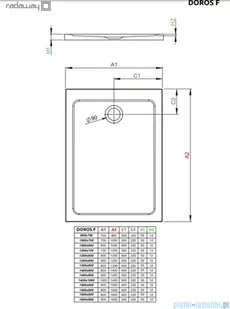 Radaway Doros F Stone brodzik 120x90x5,5 czarny SDRF1290-01-54S - Brodziki prysznicowe - miniaturka - grafika 2