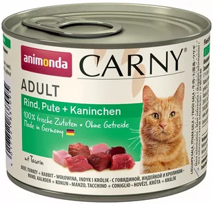 Animonda Carny Adult, 6 x 200 g - Kurczak, indyk i serca kacze - Mokra karma dla kotów - miniaturka - grafika 1