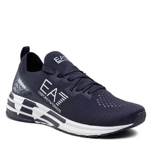 Emporio Armani Sneakersy EA7 X8X095 XK240 N527 Navy/White - Sneakersy damskie - miniaturka - grafika 1